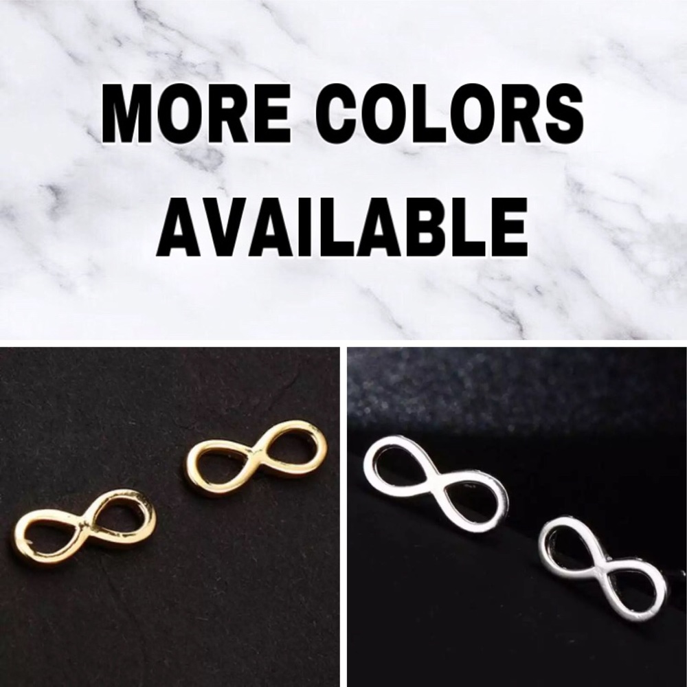 ⚜️[𝟯/$𝟭𝟴]⚜️Infinity Gold Simple Earrings NEW - Picture 7 of 8